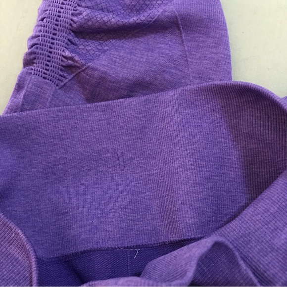 Lululemon In the Flow Crop II Heathered Iris Flower Purple Leggings - Picture 4 of 7